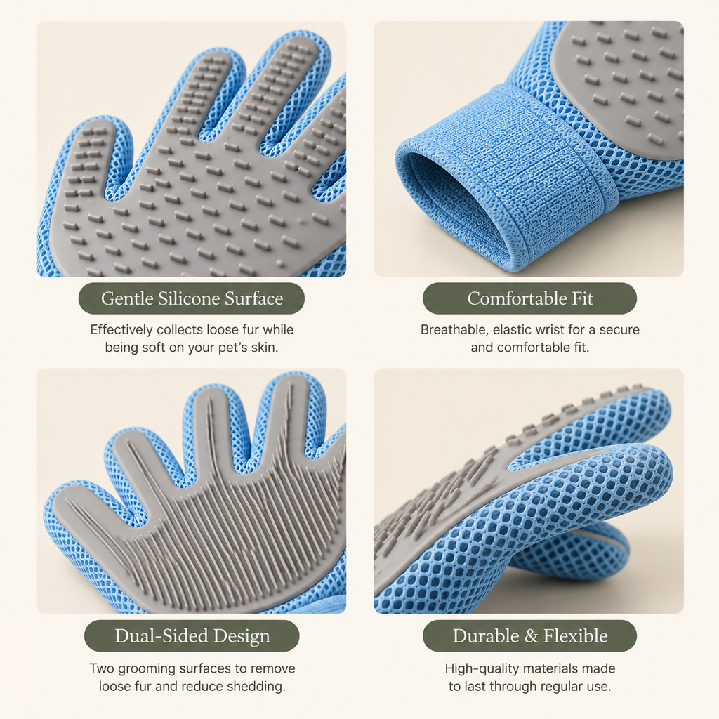 The Soothe — 2-in-1 Pet Grooming Glove