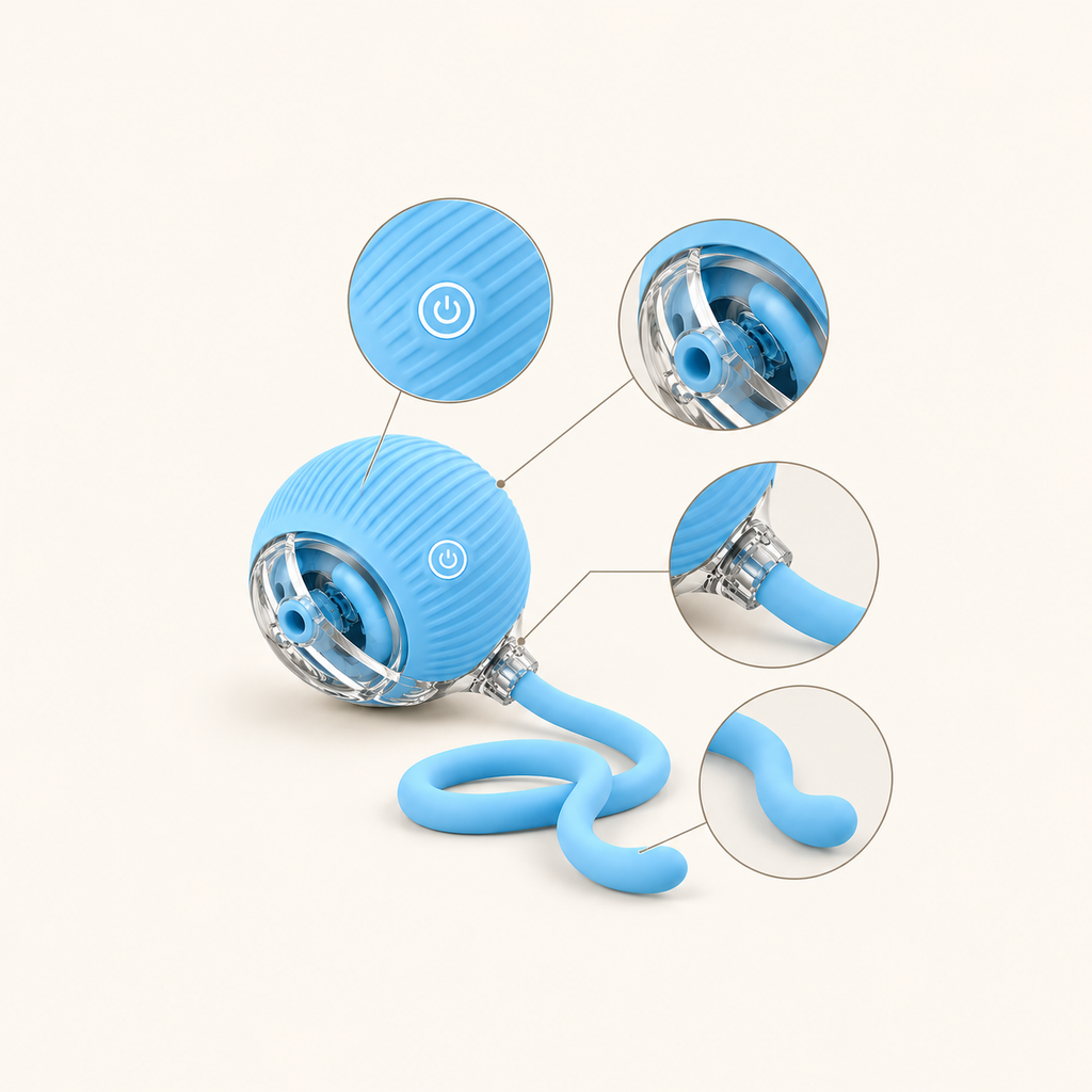 The Chase — Automatic Interactive Cat Laser Toy In Baby Blue