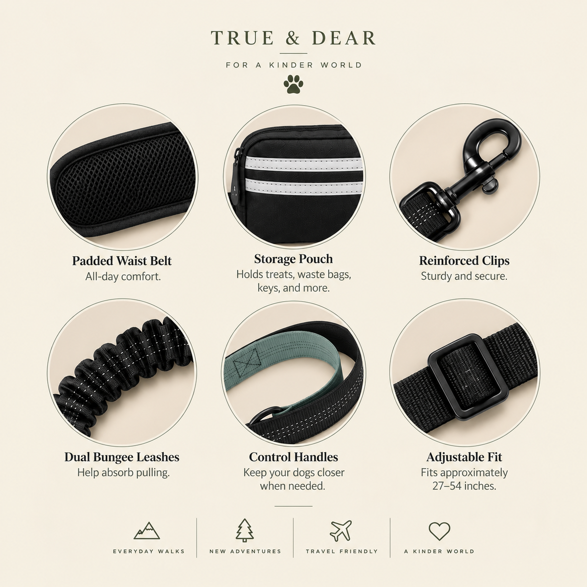 The Duo — Hands-Free Double Dog Leash
