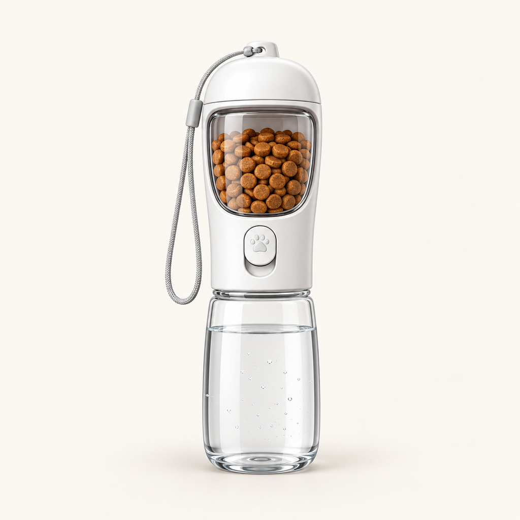 The Voyage — 2-in-1 Travel Water & Food Bottle In White
