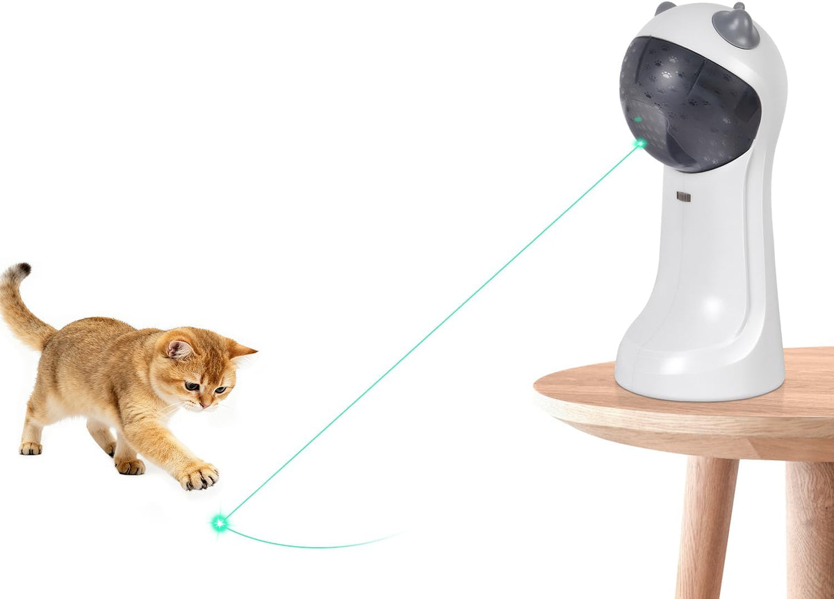 Automatic Cat Toy Green Light, 5 Fun Patterns, 4 Speed Modes