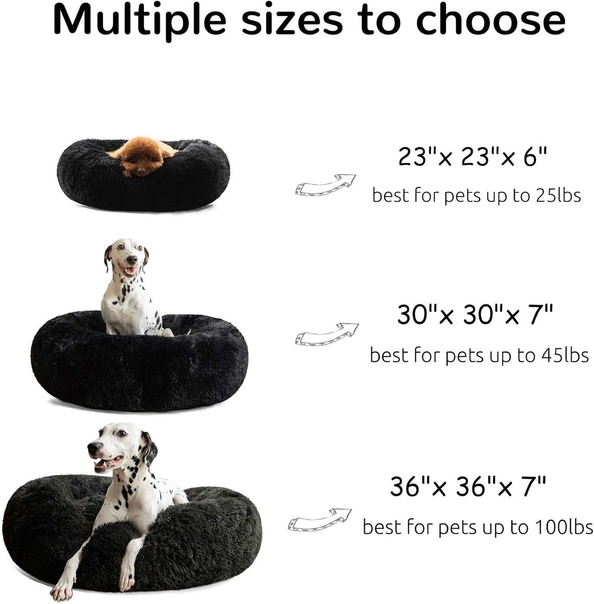 Calming Donut Cuddler, Large Dog Beds, 30''