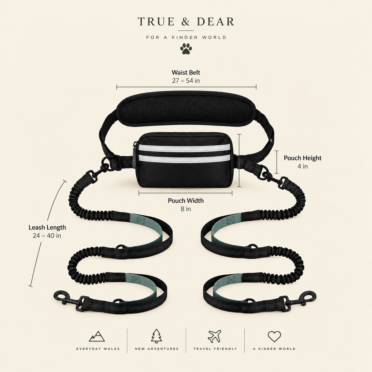 The Duo — Hands-Free Double Dog Leash